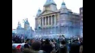 tear gas at 23.10.2006 riots in Budapest