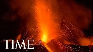 Mount Etna's First Eruption Creates Stunning Light Show In Sicily | TIME Mount Etna's First Eruption Creates Stunning Light Show In Sicily | TIME