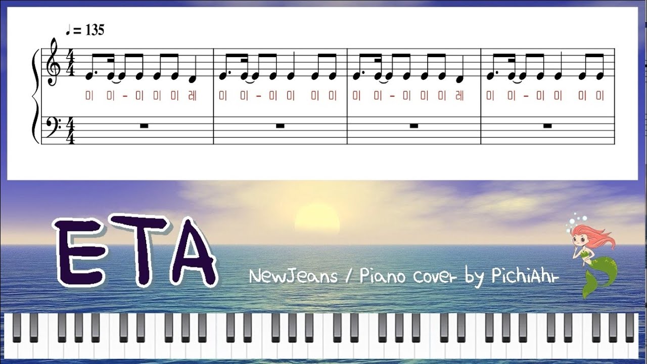 [쉬운 계이름 악보] ETA - NewJeans(뉴진스) 피아노연주  : easy Piano sheet