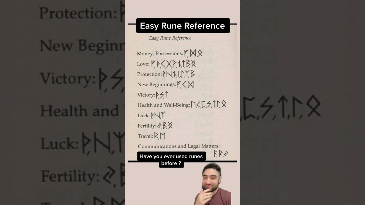 Watch Rune Reference #runes #spirituality on YouTube Watch Rune Reference #runes #spirituality on YouTube