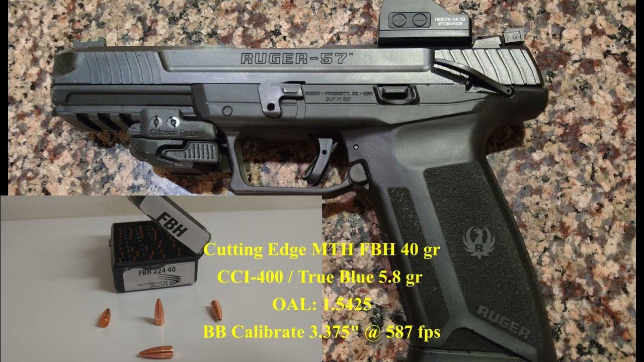 Ruger 57 Cutting Edge Edge 40 gr MTH FBH + True Blue 4/14/23 5.7