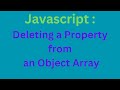 JAVASCRIPT: Delete a property from an object array.
