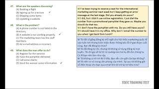 TOEIC Listening 2023 Part 3 có đáp án chi tiết #3