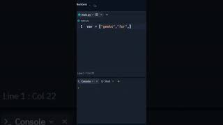 Lists In Python #shorts