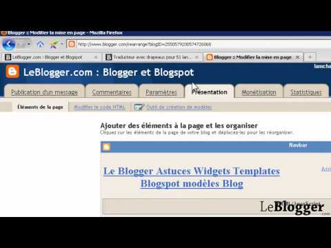  Comment ajouter un widget-gadget dans Blogger-Blogspot