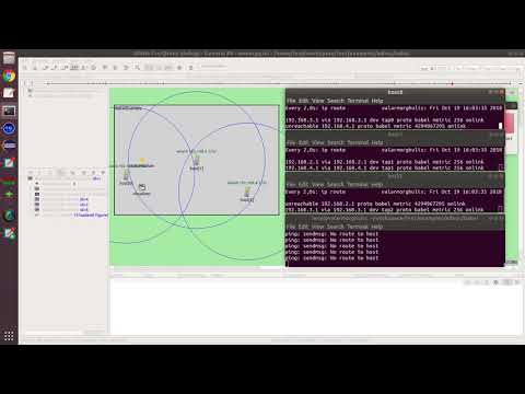 Vanilla babeld on top of simulated 802.11 MANET in OMNeT++ using INET framework