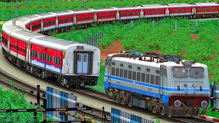 WAP4 SHUNT LHB RAJDHANI EXPRESS TRAIN | BUMPY RAILROAD | Train Simulator | Railworks | NTG GAMING screenshot 4