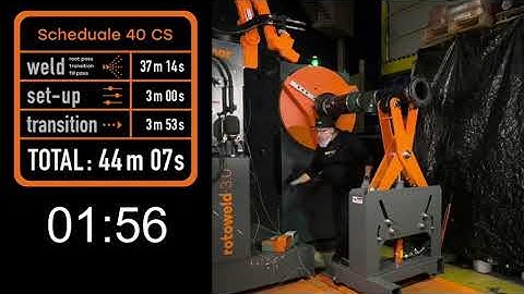 Pipe welding automation performance - CS40 3x6 in. + 2x8 in. in less than 45 min including set-up