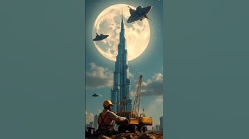 Ai generated animated video |Mini Workers Build Burj Khalifa… Then ALIENS Attack! 👽🏗️ (AI Animation)