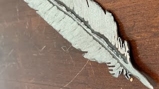 How To Weld A Feather | Introduction To Sculpting Metal | Easy Scrap Metal Art | Barbie The Welder