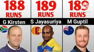 HIGHEST INDIVIDUAL RUNS SCORE IN ODI CRICKET HISTORY |TOP 50