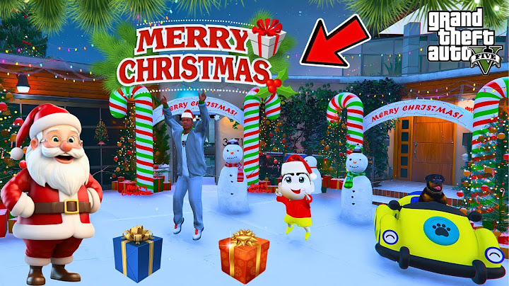 Shinchan Franklin & Chop Celebrate Christmas in GTA 5 | Santa Claus Give Xmas Celebration Gifts