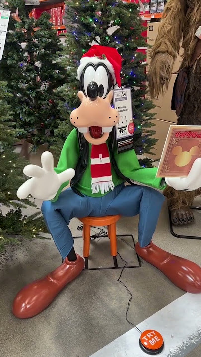 So excited to unbox this Disney Goofy animatronic for our Christmas display!