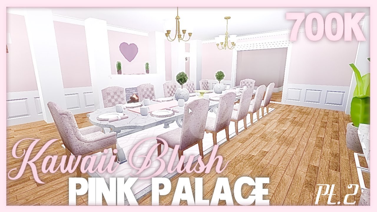 Roblox Bloxburg 700k Kawaii Blush Palace Pt 2 Tour Speedbuild Screenies Youtube - kawaii speed builds roblox bloxburg