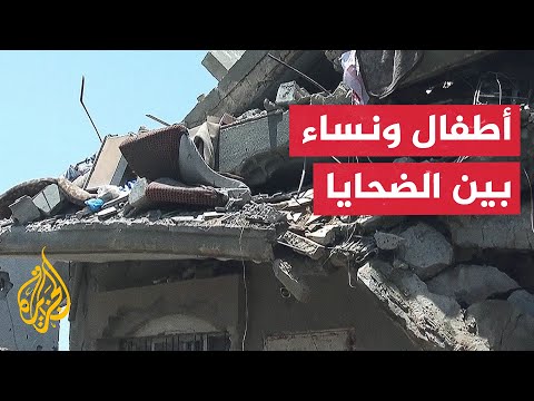 المشاهد الأولى لقصف إسرائيلي على منزل في النصيرات