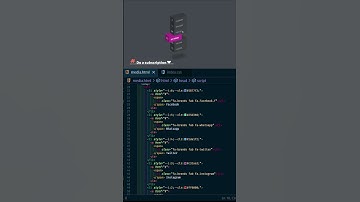 CSS 3D Isometric Social Media Menu Hover ❤ #html  #shorts  #css  #coding  #programming