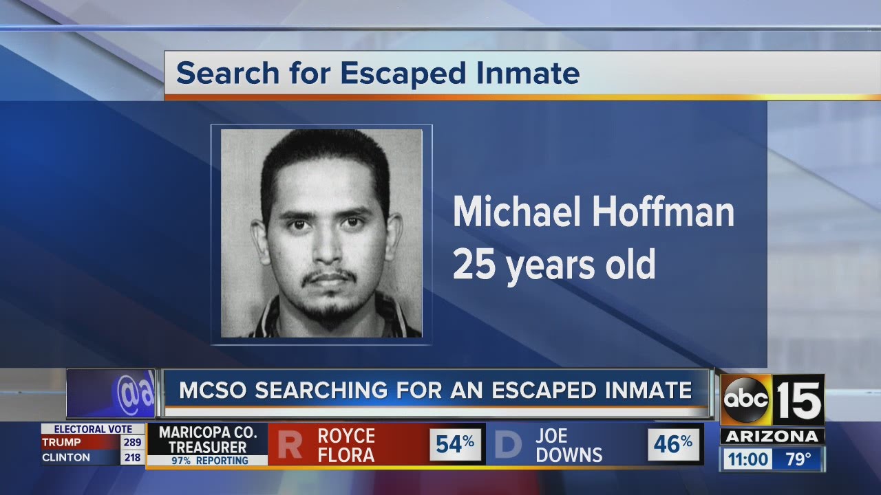 Mcso Searching For Inmate Michael Hoffman Who Escaped Transport Van Youtube