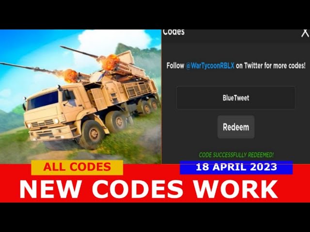 NEW* ALL WORKING CODES FOR War Tycoon IN MAY 2023! ROBLOX War