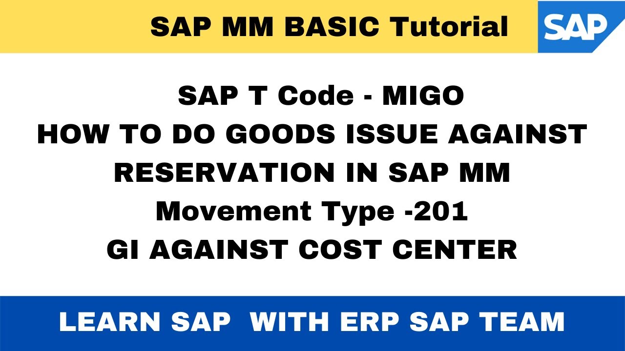 sap movement type cost center