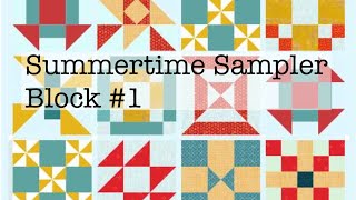 Summertime sampler quilt along | solids | churn dash quilt block | simple sewing