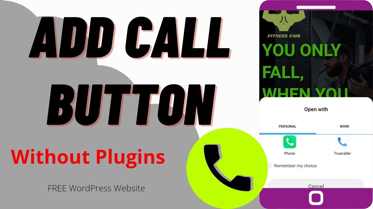 Simplest way to add CALL BUTTON without plugin in website in Just 6 min ...