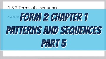 PT3 Maths Form 2 Chapter 1 Patterns and Sequences (Part 5)