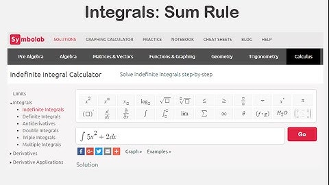 Integrals: Sum Rule