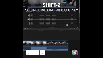 Final Cut Pro Shortcut | Shift-2 | Source Media: Video Only