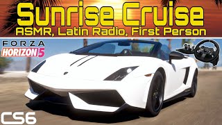 Forza Horizon 5 ASMR Cruise To The Beach - Latin Radio & A Lamborghini Gallardo - Logitech G920