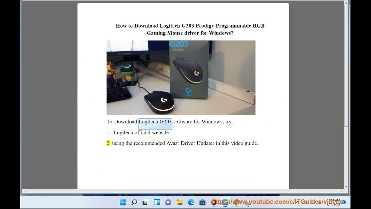 Skorpe tilfredshed Salg Download Logitech G203 Prodigy Programmable RGB Gaming Mouse driver for  Windows 11/10/8/7 - YouTube