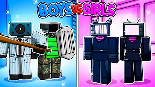 BOYS vs GIRLS in TOILET Tower DEFENSE!