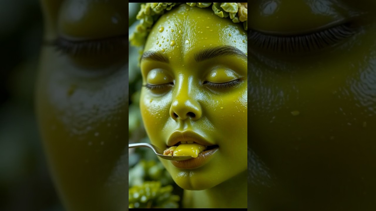 FRUIT EATING FRUIT 🍊🍏 #AI #asmr #weird #satisfying #viral #shorts