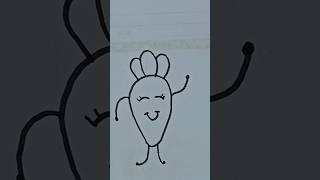 Easy to Draw Carrot 🥕 # subscribe #viral #tending #uploadshorts #youtubeshort #shotsvideo