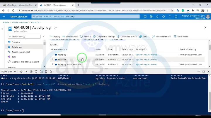 How to Re-deploy an Azure VM from Portal/PowerShell or Azure CLI
