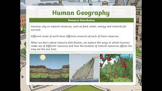 Human and physical geographical features.