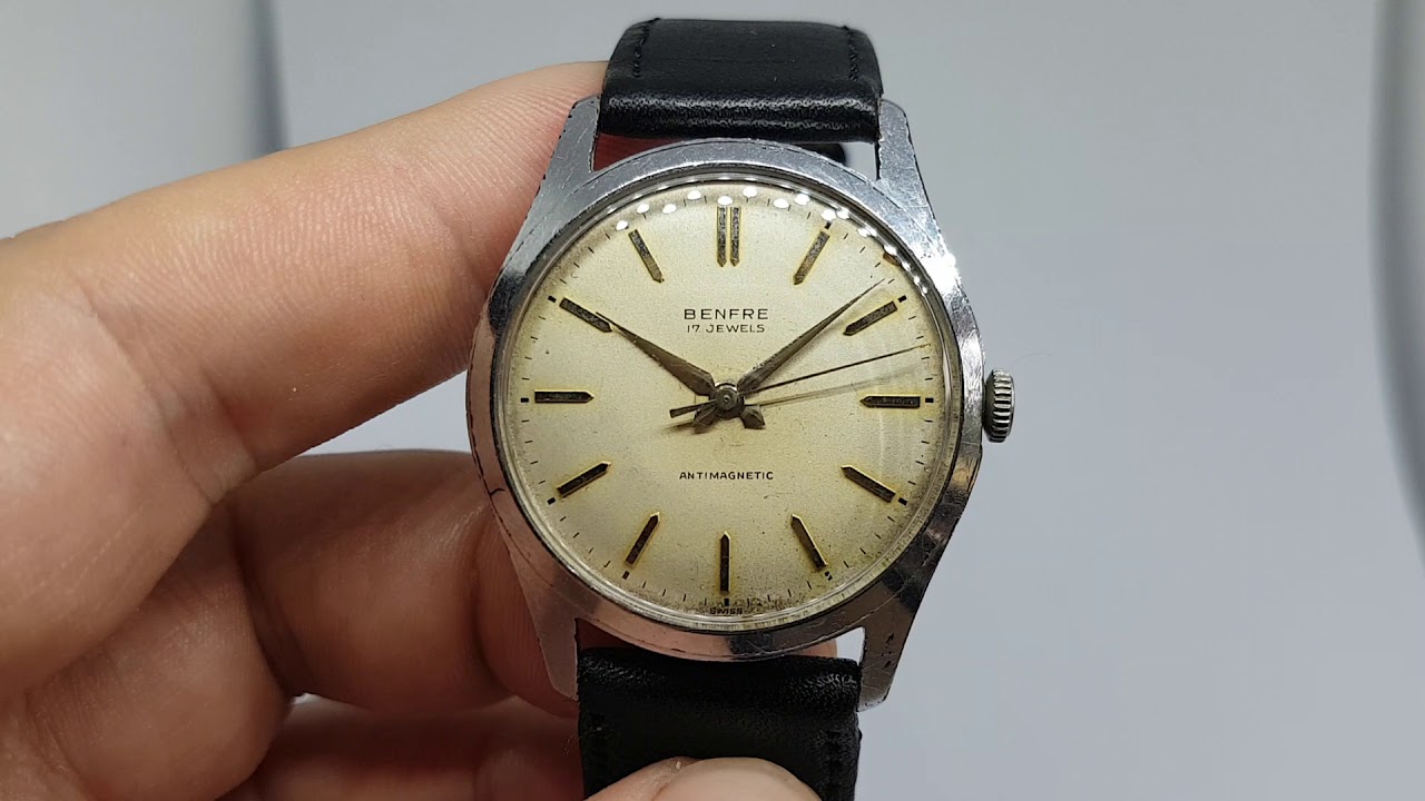 BENFRE 機械式腕時計 c1958 Benfre Antimagnetic men's vintage watch - YouTube