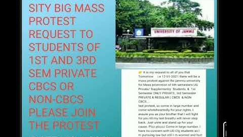12-1-2021 TODAY BIG MASS PROTEST AT JAMMU UNIVERSITY JOIN THE PROTEST AT 10:AM