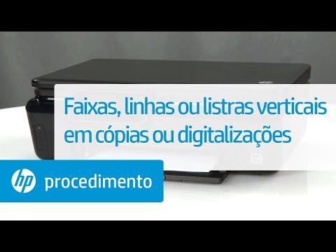 Faixas, linhas ou listras verticais em cópias ou digitalizações