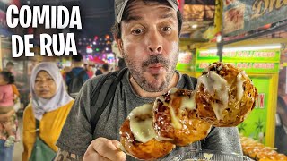 PROVANDO COMIDA DE RUA NOTURNA NA CAPITAL DA INDONESIA 🇮🇩