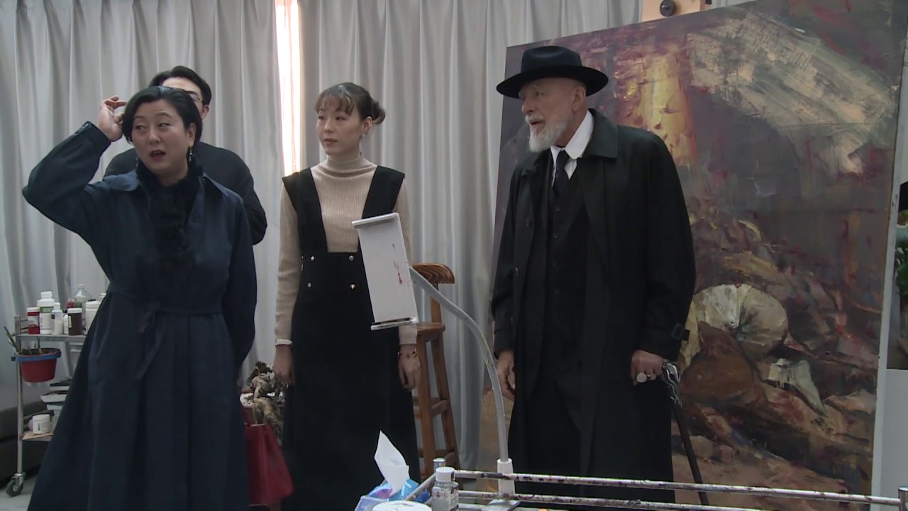 Luepertz visited Bai Di's studio