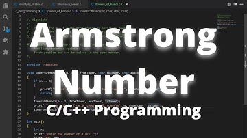 Armstrong Number Tutorial in C  / C++