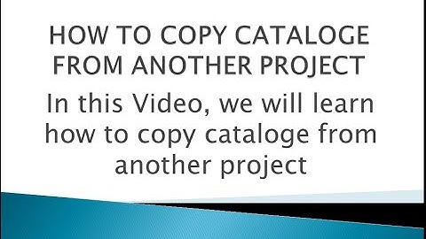 [PDMS]/LESSON 19/HOW TO COPY CATALOGE FROM ANOTHER PROJECT