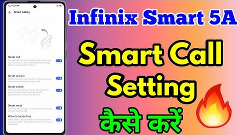 How To Smart Call Infinix Smart 5A | Infinix Smart 5A Automatic Answer Call