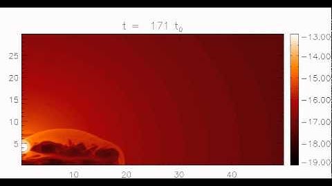 Propagation of the jet in MWC 560 (model i without cooling)