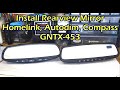 Install Homelink / AutoDim / Compass Rearview Mirror for Nissan GNTX-453