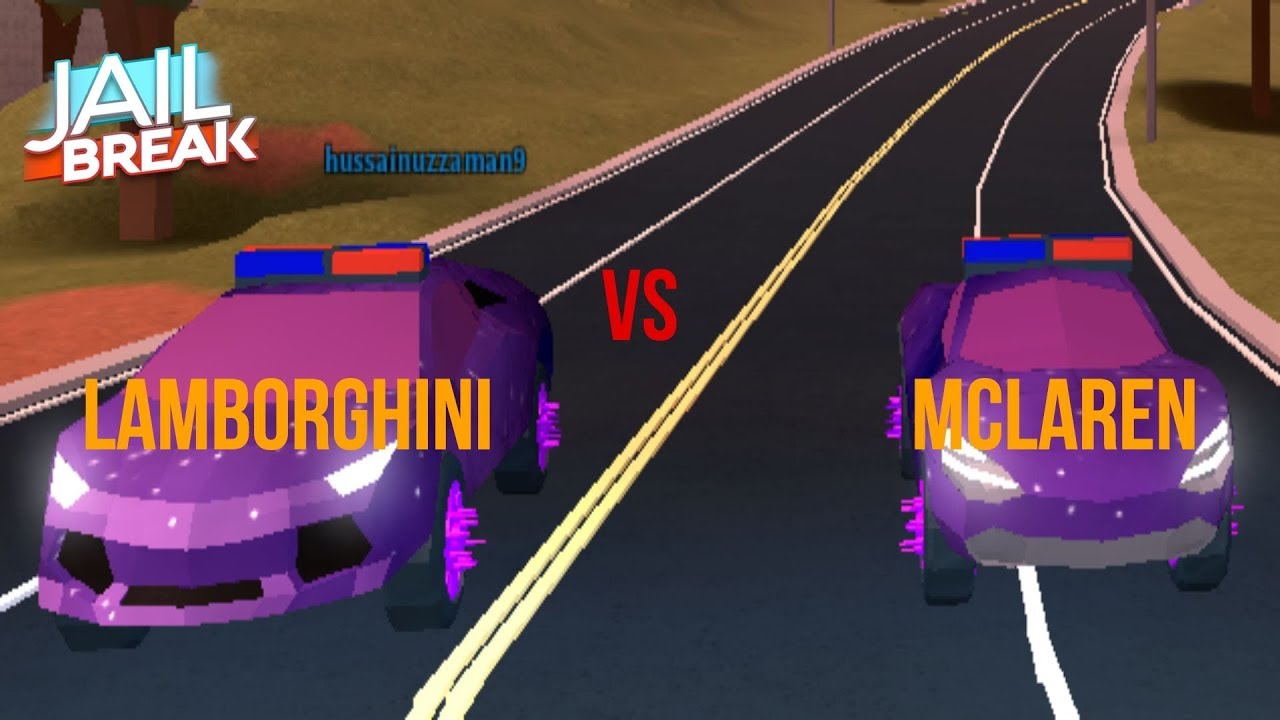 Lamborghini Max Vs Mclaren Max Roblox Jailbreak Speed Test Youtube - roblox jailbreak mclaren vs lambo