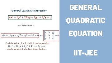 IITianCampus : Factorization of quadratic Equation in two variablesJEE Main and ADVANCED KVPY CBSE