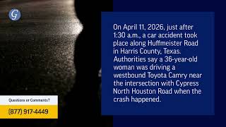 Woman Injured in Car Accident on Huffmeister Road in Harris County