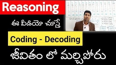 Coding & Decoding || SIDDU SIR || Reasoning Tricks in Telugu || Best Explanation || Vashista 360
