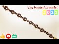 Diy beaded bracelet/beading tutorial/easy jewelry making